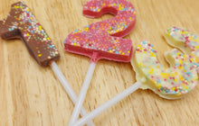 Load image into Gallery viewer, Chocolate Number Lollies