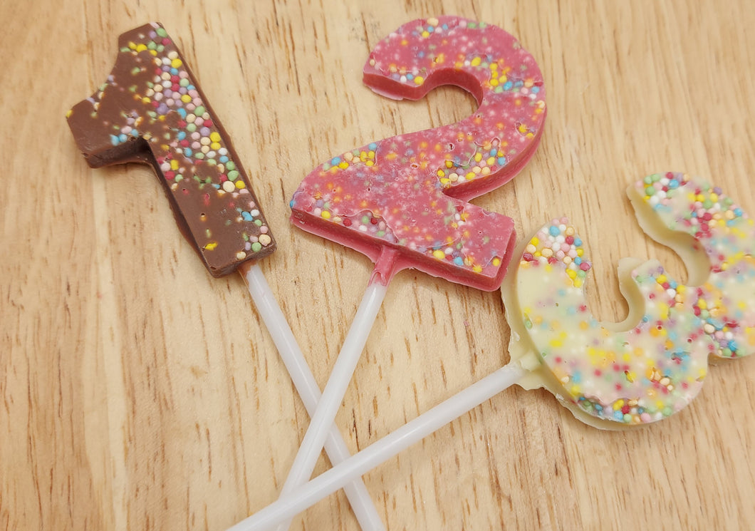 Chocolate Number Lollies