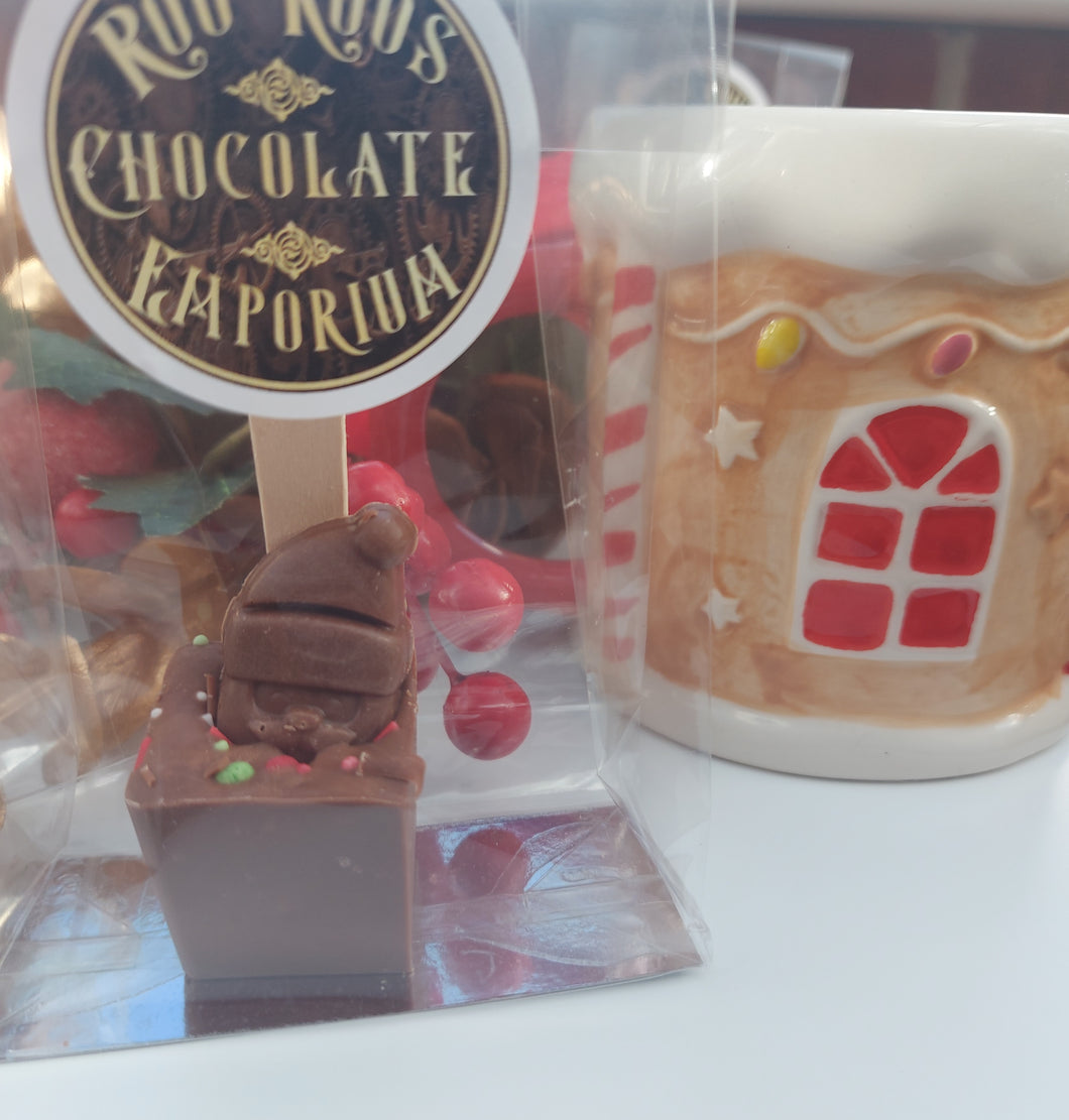 Christmas hot chocolate stirrer - kit kat santa