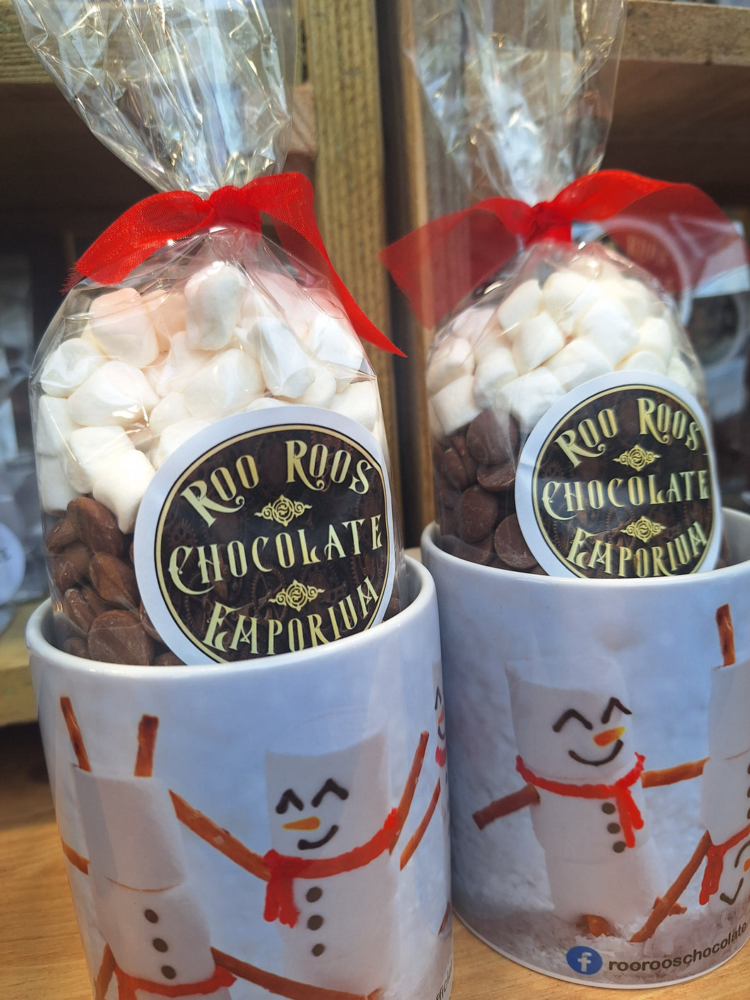 Christmas hot chocolate bag and mug set