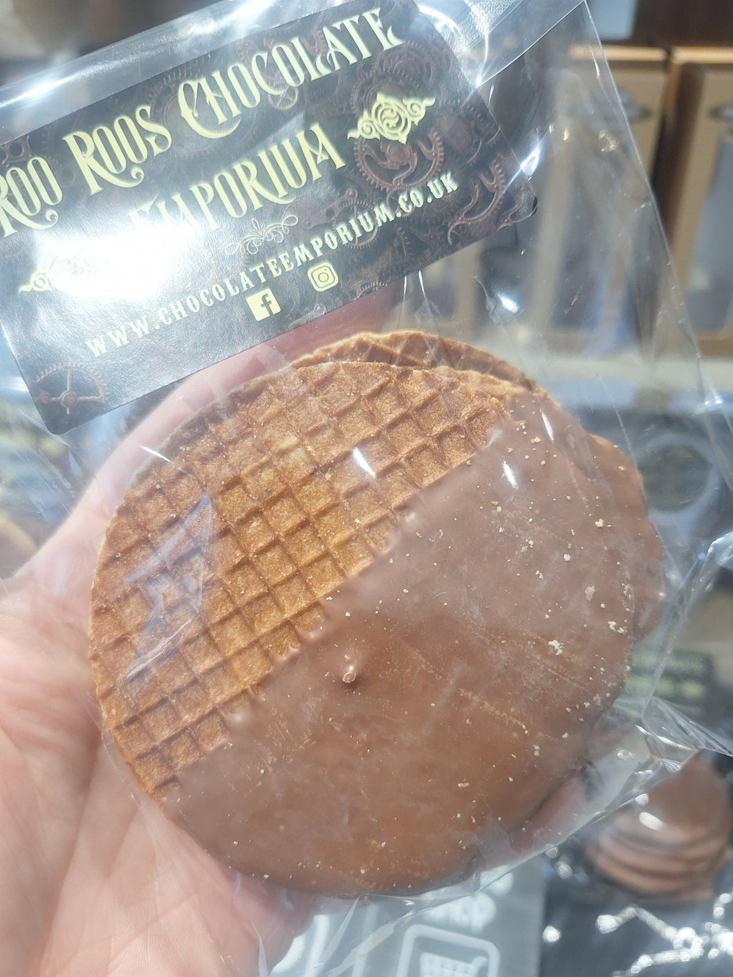 Hand dipped chocolate stroopwaffles