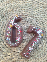 Load image into Gallery viewer, 67 milk chocolate numbers
