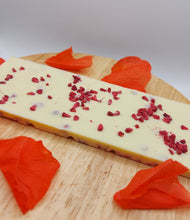 Load image into Gallery viewer, white chocolate raspberry loaded bar valentines
